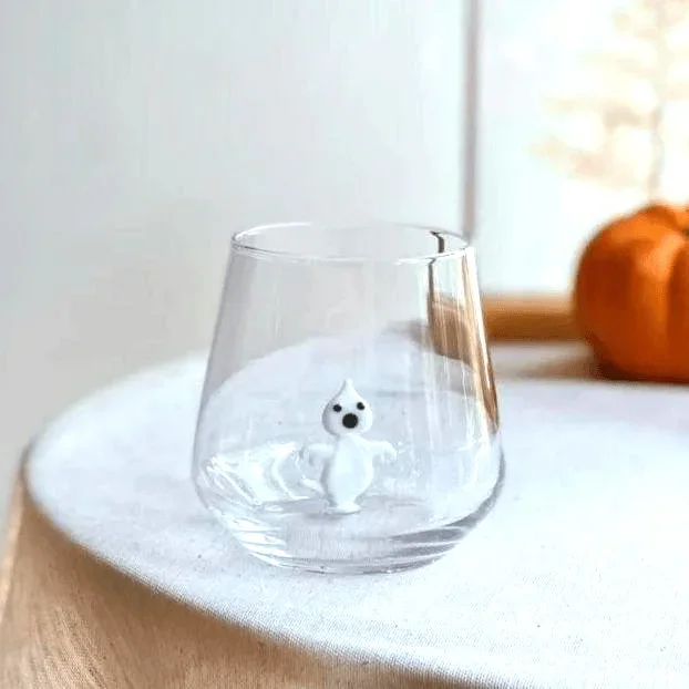 11 oz Tiny Animal Wine Glass, GhostDecor