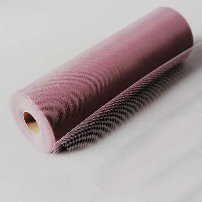 12″x100 Yards Violet Amethyst Tulle Fabric Bolt, Sheer Fabric Spool Roll For CraftsTulle