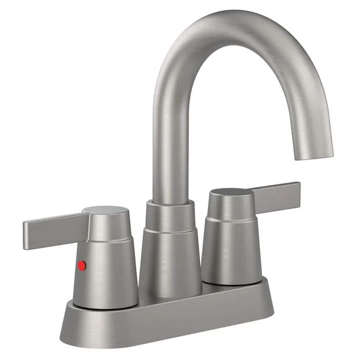 2-Handle Bathroom Faucet with 360° Swivel High Arc Spout for 3-Hole Vanity Sink