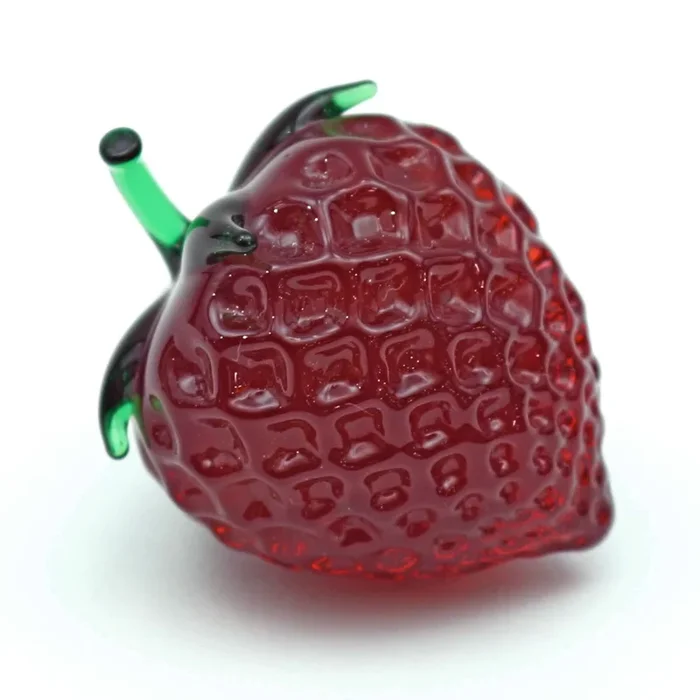 5 Glass Strawberries – big sizeDecorazioni e ornamenti