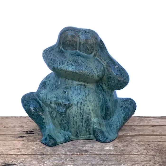 5155N20 – Moss Green Ceramic Frog AccentCeramic Accents