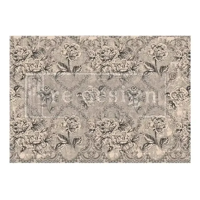 A1 Decoupage Fiber – Antique Laces – 1 sheet, A1 size — Flipping Fabulous