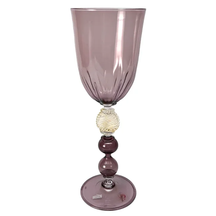 Amethyst Murano Glass Goblet – SegusoBicchieri con gambo