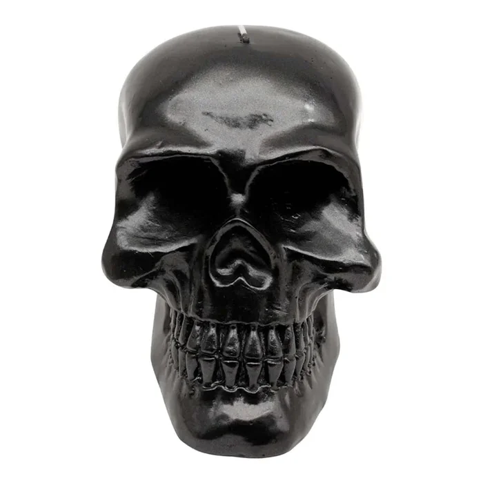 Black Bleeding Skull Candle, Medium