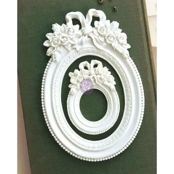 Blanc Fleur Oval Frame Memory Hardware Resin Frames Prima Marketing — Flipping Fabulous