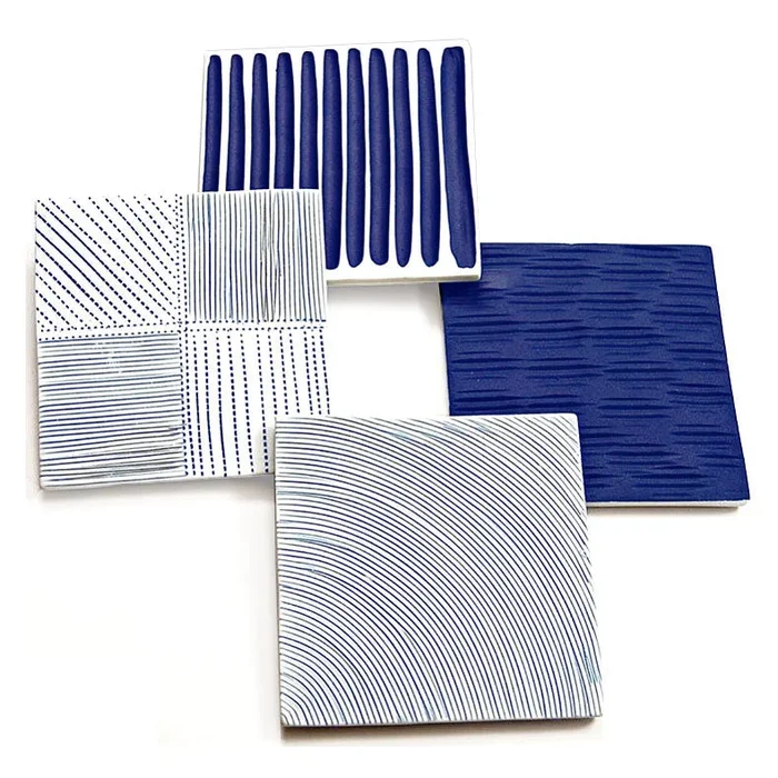 Blue and white ceramic coasters, set of 4coaster