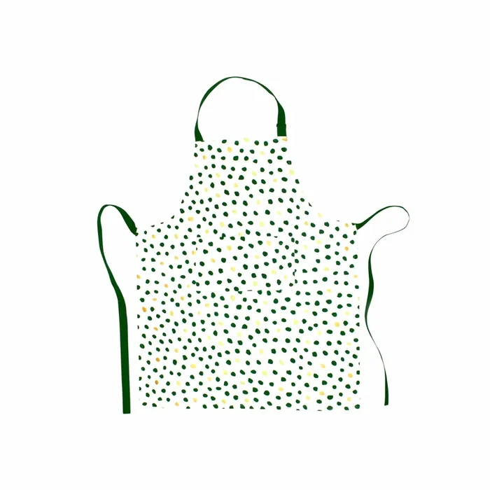 Bohemian Linens Dot Green/Gold ApronAprons