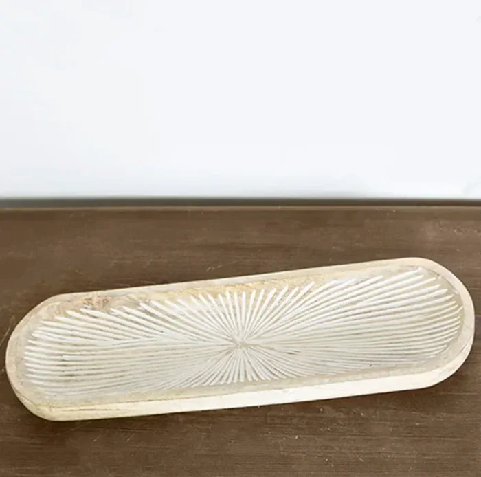 Carved Wood Starburst Traytray