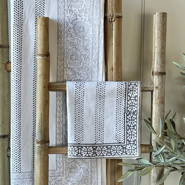 Cotton Hand Block Printed Napkins and TableclothTableware