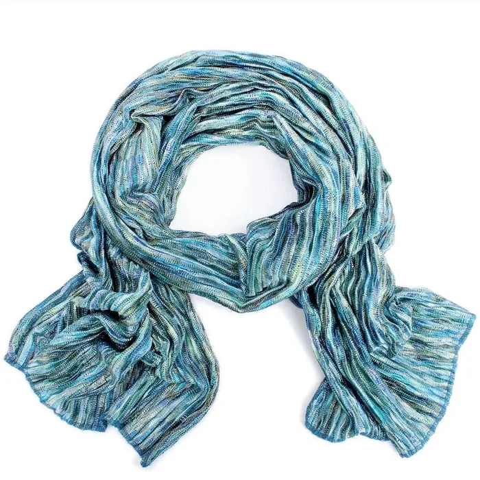 Crinkle knit soft scarfscarf