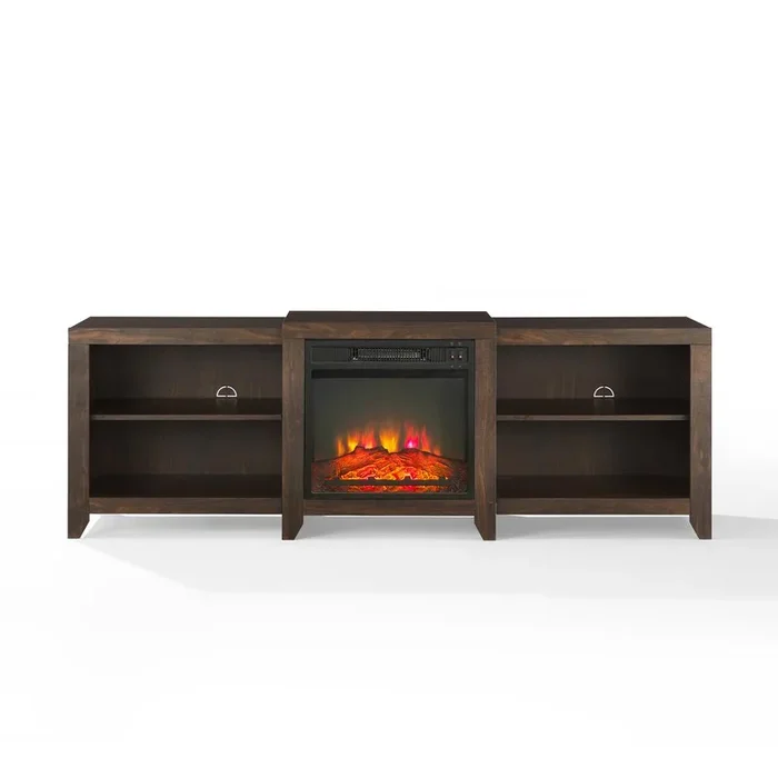 Crosley Furniture Ronin Low Profile Fireplace TV Stand For 75+ Inch TV
