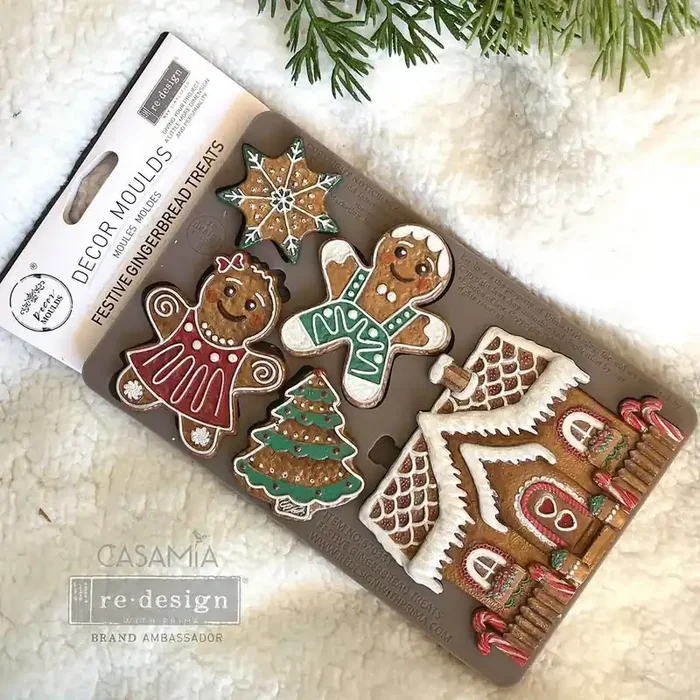 Decor Moulds® – Festive Gingerbread Treats – 1 pc, 5″x8″x8mm — Flipping Fabulous