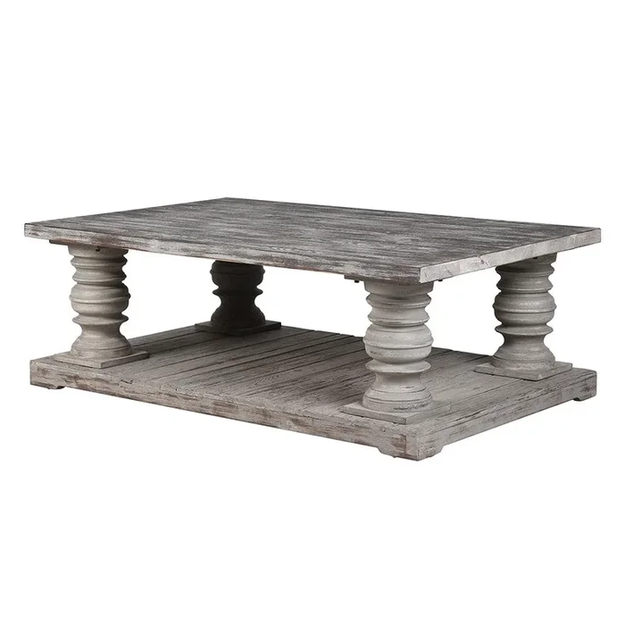 Distressed Column Leg Coffee TableCoffee Table