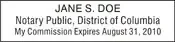 DISTRICT OF COLUMBIA Notary Public Hand Stamp