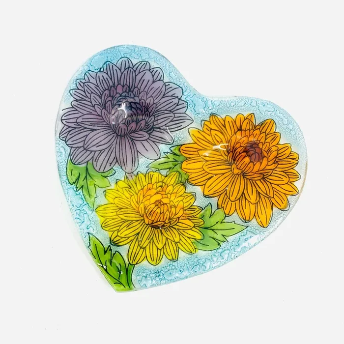 Fair Trade Heart Plate 2 – ChrysanthemumDishware