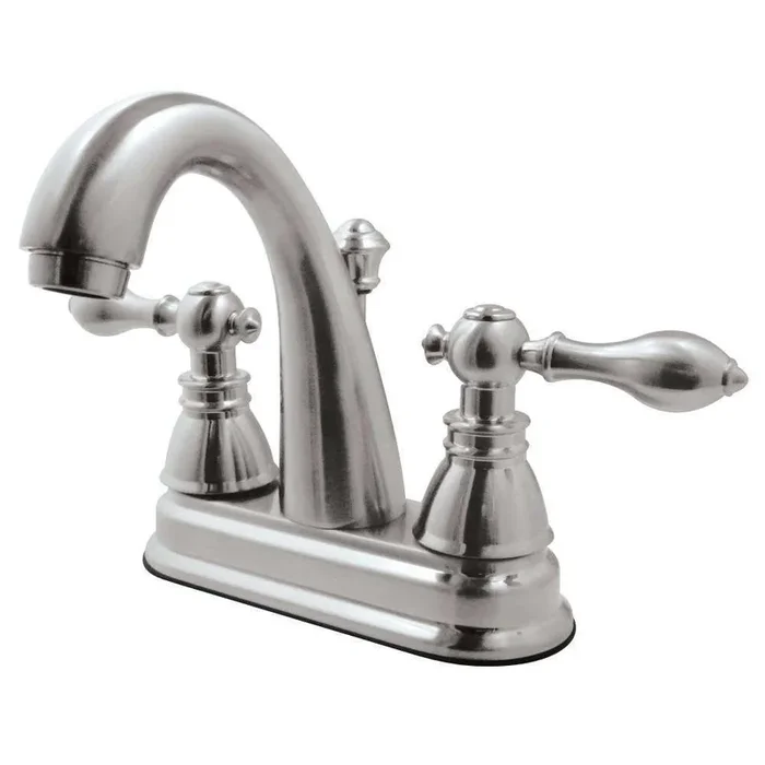 Fauceture FSY5618ACL American Classic 4 in. Centerset Bathroom Faucet with Plastic Pop-Up, Brushed Nickel