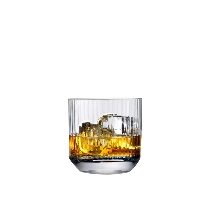 Fine-line double old fashioned glass in lead-free crystal, set of 4Barware