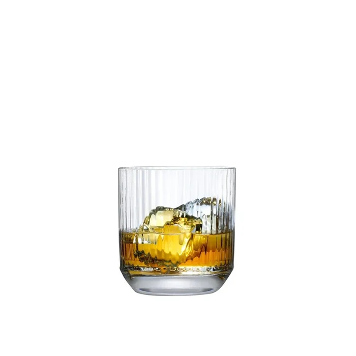Fine-line old fashioned glass in lead-free crystal, set of 4Barware