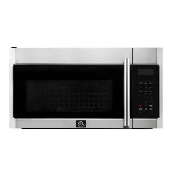 FORNO Fornace 30″ 1.5 cu. ft. 300 CFM Over The Range Microwave in Stainless Steel, FOTR3038-30