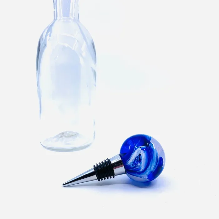 Glass Wine Stopper, CobaltAccessory