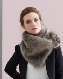 Helen Moore Luxury Faux Fur Asymmetric Scarf CHOICE OF COLOUR*Faux Fur Asymmetric Scarf