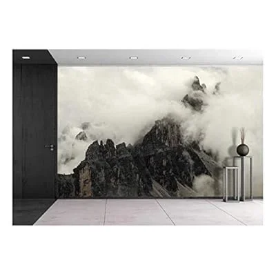 High Mountain Cliffs in The Dolomites – Removable Wall Mural | Self-Adhesive Large Wallpaper – 66×96 inches