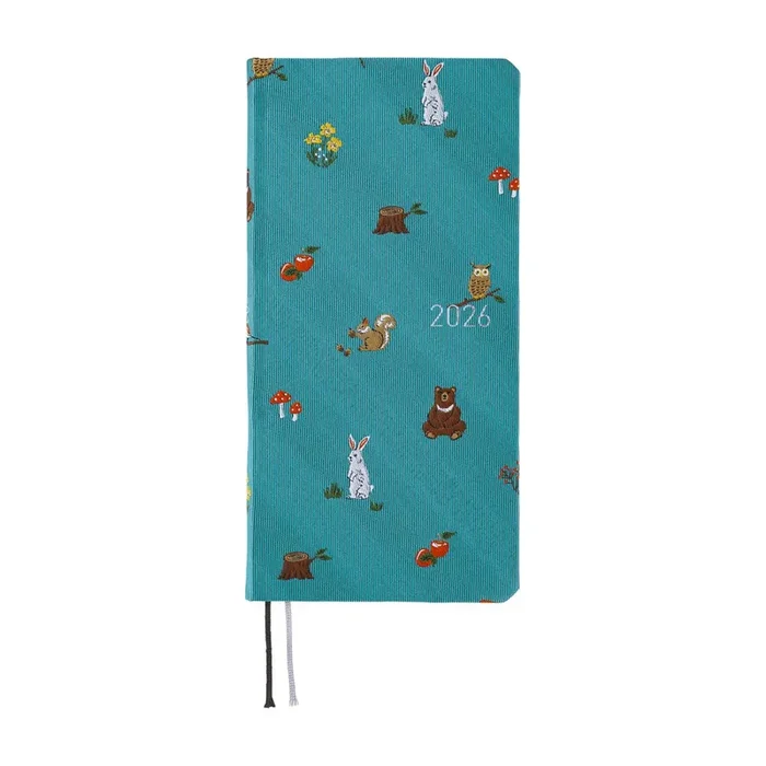Hobonichi 2026 Weeks Bow & Tie In the Forest [ENG/Tall & Slim/Jan Start]