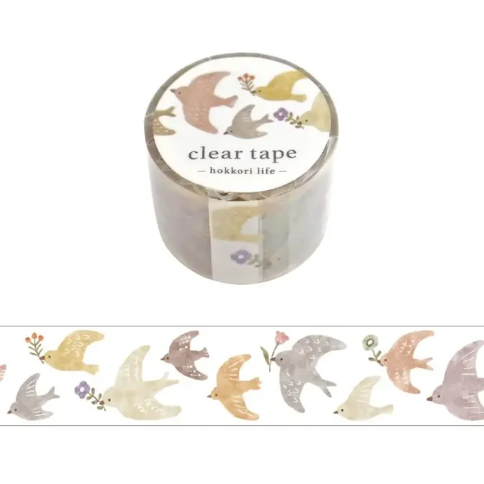 Hokkori Life Clear Tape – Birds