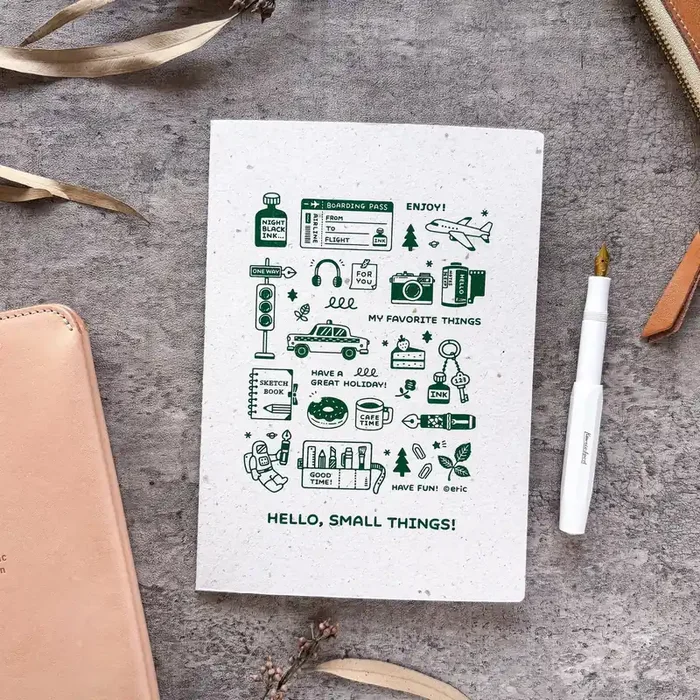 [Houston Exclusive] Sutenai 100% Recycled Washi Paper Notebook – Plain A5