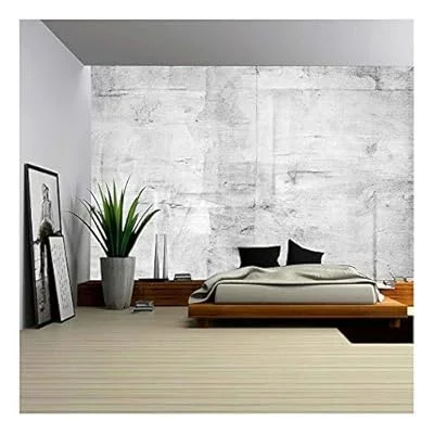 Large Concrete Wall Background – Removable Wall Mural | Self-Adhesive Large Wallpaper – 100×144 inches