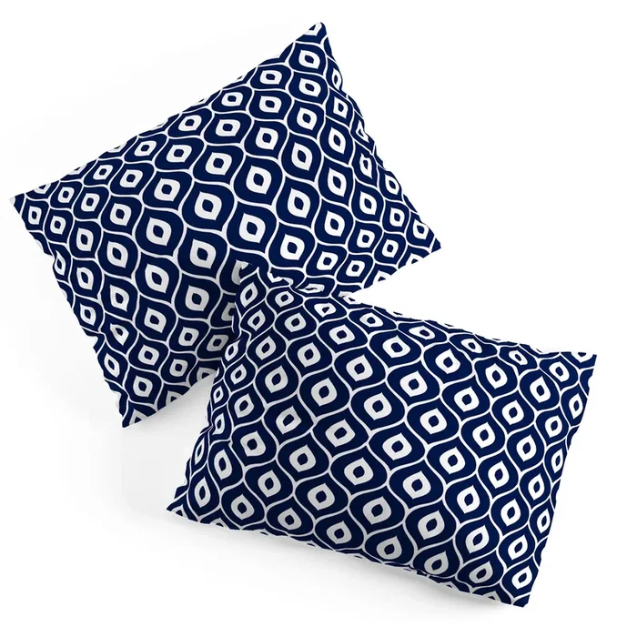 LEELA NAVY PILLOW SHAMSBEDDING