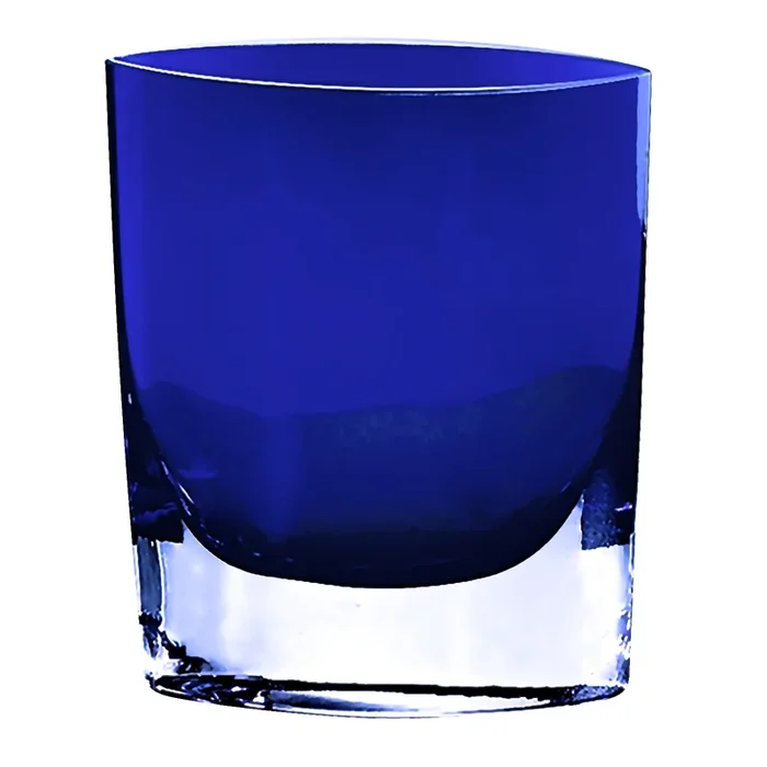 Light Cobalt Glass Vase for Tabletop or Home Decor