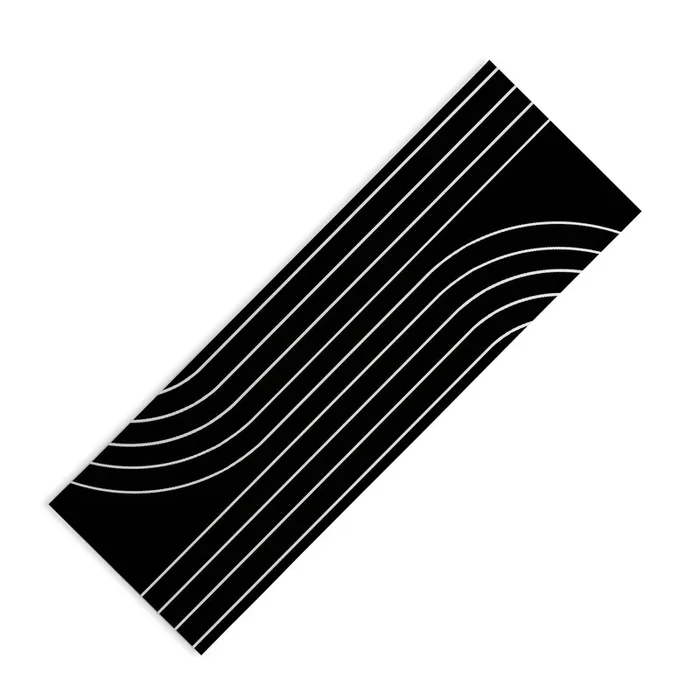 Minimal Line Curvature Black Yoga MatDYD Yoga Mat