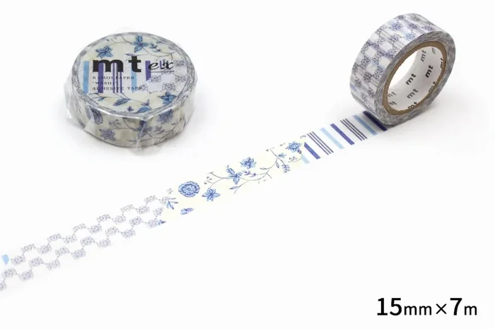 MT ex Washi Tape – Dark Blue Flower