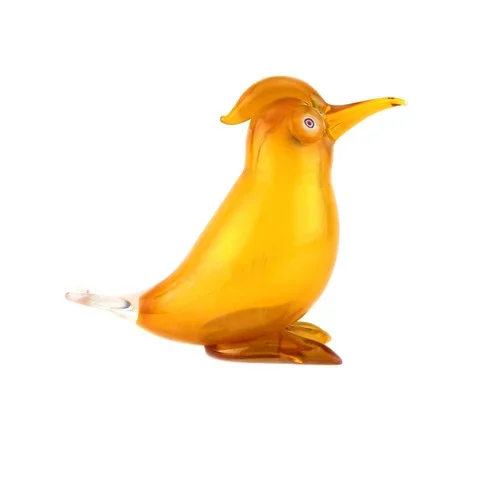 MuranoGlassWoodpeckerAmber6.5″Ht.