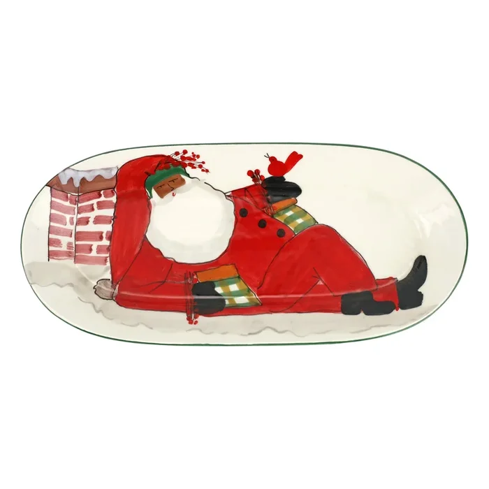 Old St. Nick Multicultural Small Oval PlatterPlatters