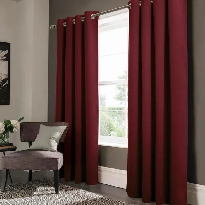 Olivia Gray Anchorage Blackout Grommet Single Curtan Panel – 54×90″, Cabernet
