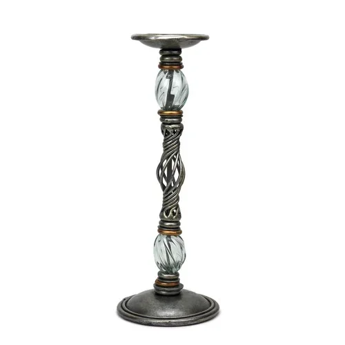 PompeiiWroughtIronCandlestick13.5″Ht.