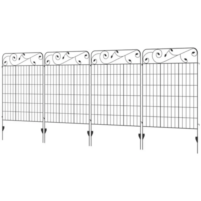Rust-Resistant Steel Trellis Panels – 4-Pack Foldable Fence for Outdoor Plants & Small Animals