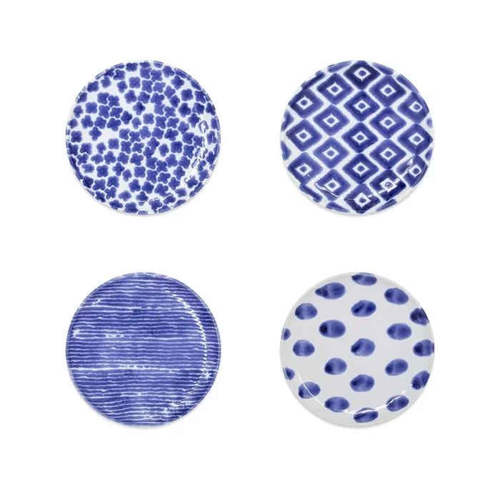 Santorini Assorted Cocktail Plates – Set of 4Cocktail Plates