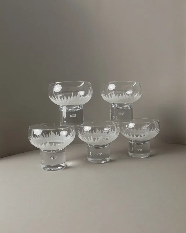 Set of 5 Wine and Cocktail Glasses – Italy 1970sCocktail Glasses
