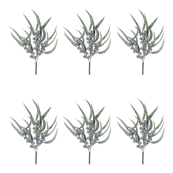 Set of 6 Winter Berry Pod Picks – Perfect for Holiday Wreaths and Crafts