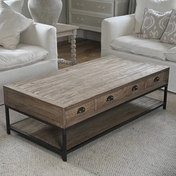 Shoreditch Reclaimed Oak 2 Drawer Coffee TableCoffee Table