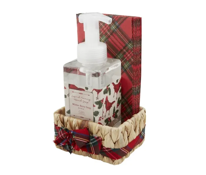 Soap & Guest Towel Basket SetChristmas Soap Sets