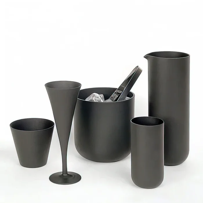 Sugahara Black matte glass old fashioned glassbar glass