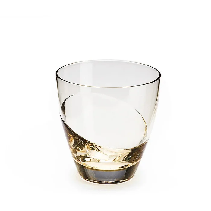 Sugahara Cascade Gold two-tone fused old fashioned glassbar glass