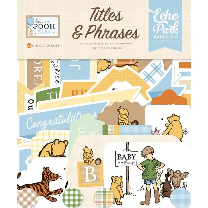 Winnie The Pooh Baby Titles & Phrases – Echo Park Ephemera