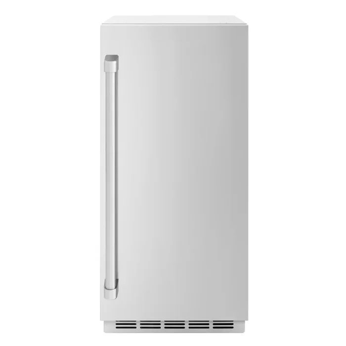ZLINE 15″ Touchstone Clear Cube Ice Maker with Drain Pump and Solid Stainless Steel Door, ICCD-ST-15