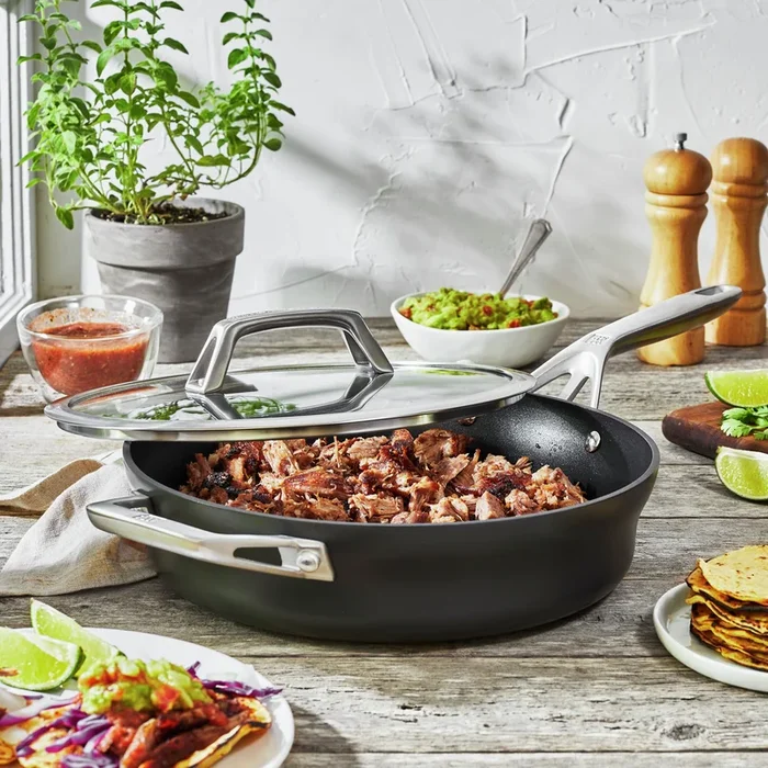 ZWILLING 3 Qt. Aluminum Hard Anodized Non-Stick Sauté Pan, Motion Series